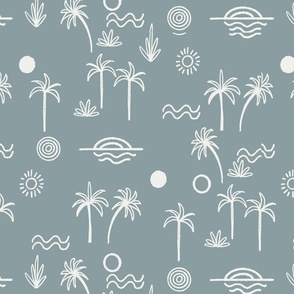 MEDIUM summer sun fabric  slate sfx4408