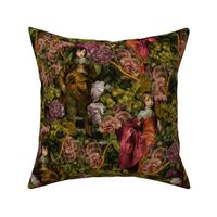 Baroque antiqued Luxury Little Boys With Nostalgic Bold Green Grapes And Purple Peonies 