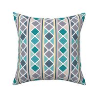 Pastel Gray and Teal Geometric Squares