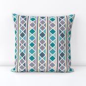 Pastel Gray and Teal Geometric Squares