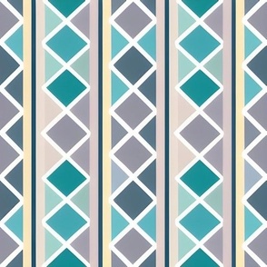 Pastel Gray and Teal Geometric Squares