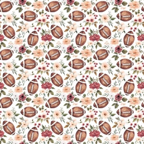 Watercolor Football Floral 6 inch