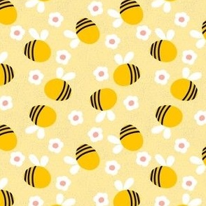 Bee Daisy Fabric