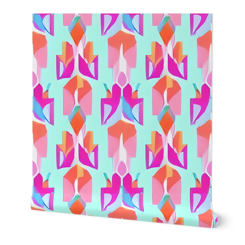 Bright Neon and Pastel Ikat