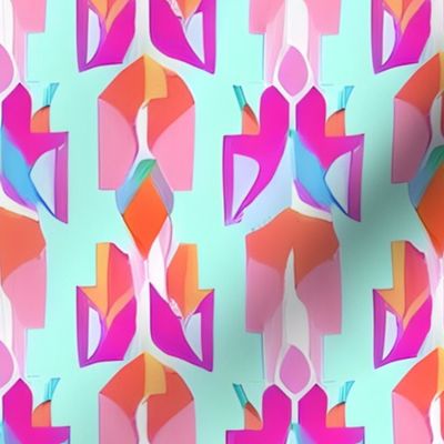 Bright Neon and Pastel Ikat