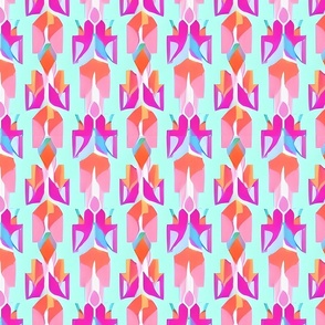 Bright Neon and Pastel Ikat