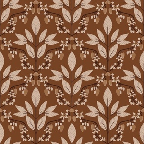Cacao flower diamond pattern brown tones hellomatze