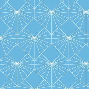 Geo Hearts / medium scale / sky blue minimal geometric graphic pattern design with hearts