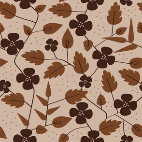 Floral_Earth tones _sand