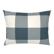 Night Blue and Cream Plaid 24 inch