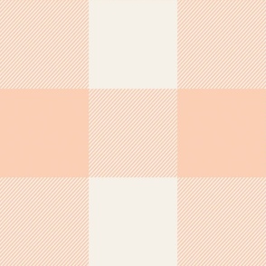 Vintage Pink and Cream Plaid 24 inch