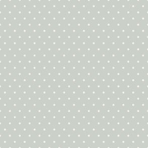 Vintage Blue  and Cream Polka Dots 6 inch