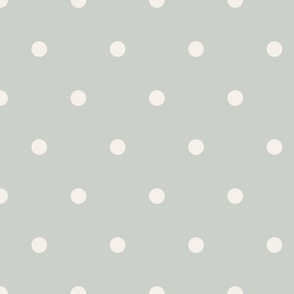 Vintage Blue  and Cream Polka Dots 24 inch