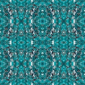 Lacy ocean botanical ogeesdark teal and black