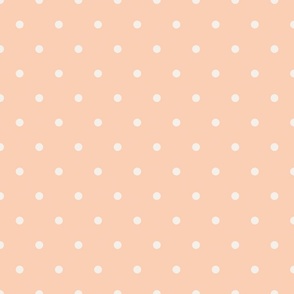 Vintage Pink and Cream Polka Dots 12 inch