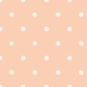 Vintage Pink and Cream Polka Dots 24 inch