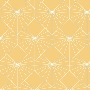 Geo Hearts / medium scale / soft yellow minimal geometric graphic pattern design with hearts