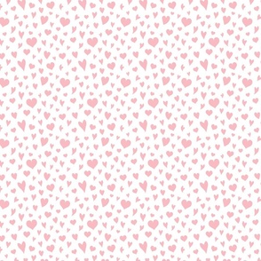 Love Hearts Pattern - Inverse Pretty Pink - Small Scale