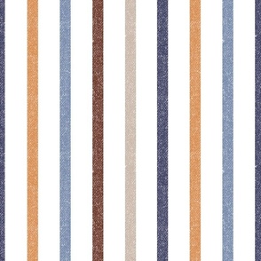 Textured Fall Vertical Thin Stripes LS