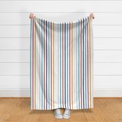 Textured Forceful Blue Vertical Thin Stripes LS
