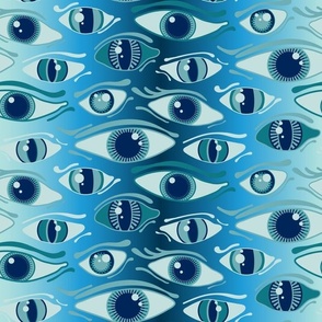 Whimsical underwater eyes