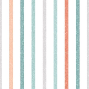 Textured Neutral Vertical Thin Stripes LS