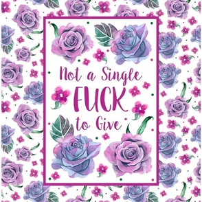 14x18 Panel Not a Single Fuck to Give Sarcastic Sweary Adult Humor for DIY Garden Flag Hand Towel or Small Wall Hanging