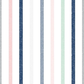 Textured Pastel Nursery Vertical Thin Stripes LS