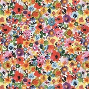 Boho Watercolour Flowers - Microscale