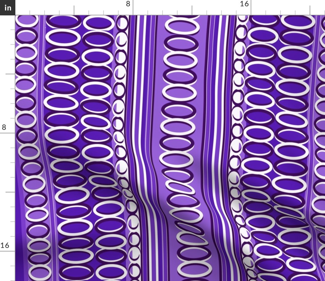 Vivid Party Table Linen Stripes Purple 