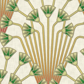 papyrus flowers (light, green flowers)