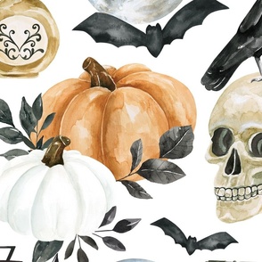October Moon Gothic Halloween, Spooky Design 24 inch