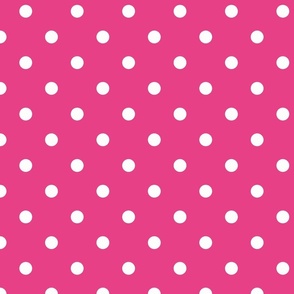 medium white dots on fuchsia