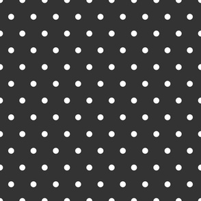 October Moon Black and White Polka Dots 12 inch