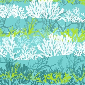 Seabeds Green on Turquoise 150