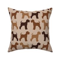 Vintage Miniature Schnauzers in shades of brown 