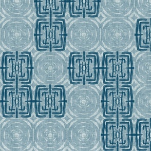  Chinoiserie  C -Teal on teal (24" wide)