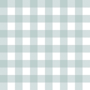 Aqua Blue and White Plaid 6 inch