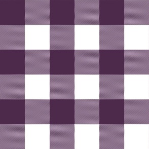 Purple and White Plaid 12 inch