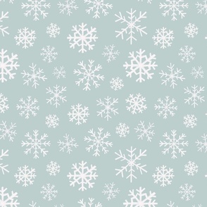 Winter Snowflakes on Blue 12 inch