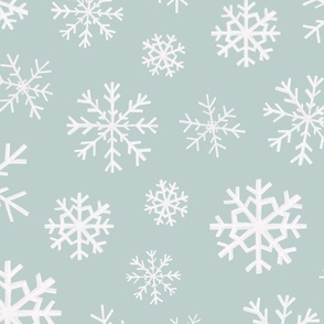 Winter Snowflakes on Blue 24 inch