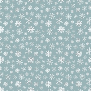 Winter Snowflakes on Winter Blue 6 inch