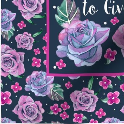 14x18 Panel Not a Single Fuck to Give Sarcastic Sweary Adult Humor Floral for DIY Garden Flags Small Wall Hangings Hand Towels