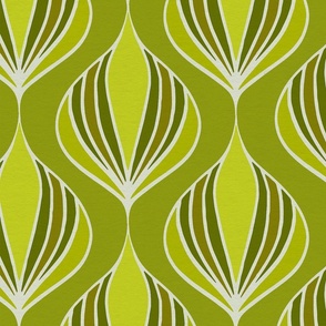 Chartreuse 60s mod stripes larger scale 
