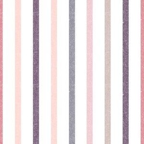 Textured Baby Pink Vertical Thin Stripes