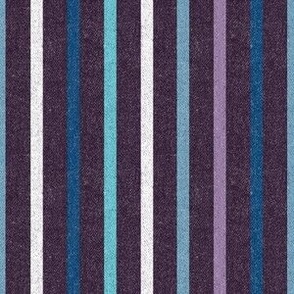 Textured Blueberry Vertical Thin Stripes
