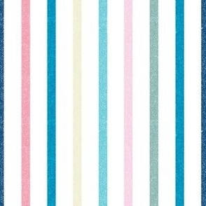 Textured Bubblegum Vertical Thin Stripes