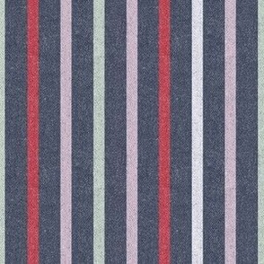 Textured Chilled Cherry Vertical Thin Stripes
