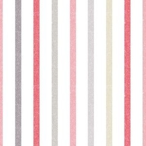 Textured Cute Berry Vertical Thin Stripes