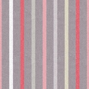 Textured Mocha Berry Vertical Thin Stripes